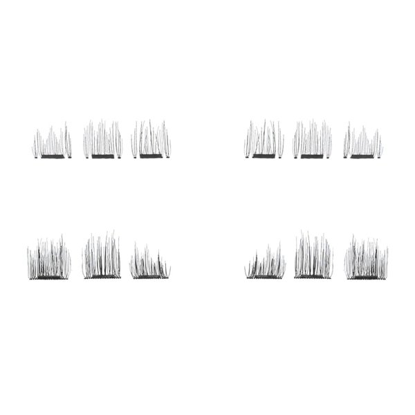 Lash'd Up Dual Magnetic Lashes The Natural Duo (Replacement Anchors Only), 3 PCS Simply Natural & 3 PCS Natural Plus Anchors