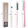 Microblading Eyebrow Pen 4 Pack Dark Grey Brow Pencil 3D Waterproof Eyebrow Pen Waterproof Eyebrow Pencil Micro-Fork Tip Brow Pen Natural All Day Eyebrow Makeup