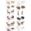NatureMan North American Animals Set 12PCS Mini Wild Animals Figurines Set cludes Moose Raccoon Cougar, Wolf, Beaver for Children Educational Toy Cake Toppers