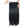 MapofBeauty 24" Long Straight Clip in Hair Extensions Hairpieces (Black)