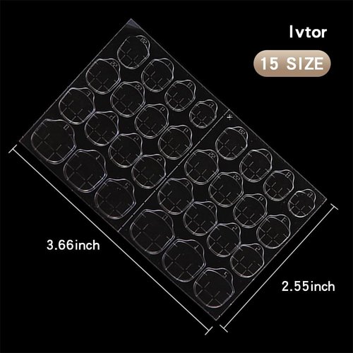 Ivtor 10 Sheets Nail Adhesive Tabs,Waterproof Breathable Press on Nail Sticky Tabs,Nail Adhesive for Press on Nails (10 Sheets for Finger Nail)