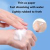 4 Different Scented Mini Fresh Portable Disposable Petal Hand Wash Sheets, Dissolvable Hand Bath Soap, Suitable for Children and Adults, Outdoor, Travel, Camping, 4 Boxes (Approx 400 Sheets)