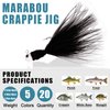 Jig Heads for Fishing Crappie Jig Head Marabou Feather Jig Lures Round Ball Head Jig Hooks Hair Jig Bait for Bass Trout Walleye Panfish 1/8oz 1/16oz 1/32oz (Mix Size-20pcs)