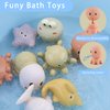 AMCHSURI Bath Toys for Babies 6-12 Months,10 PCS Mold Free Baby Bath Toys Ocean Animals Bathtub Float Toy for Water Play Kids Preschool Education Toy Christmas Birthday Baby Gifts