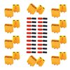 Skrnrhrery Xt60 Connectors, 10 Pairs Xt60 Plug,Suitable for Remote Control Lithium Polymer Battery Power Plugs, Xt60 Male and Female Bullet Connectors Power Connectors