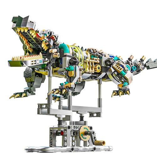RiceBlock Mechanical Crocodile Building Blocks Set, Home Decor Gifts for Boys Teens Kids Adults Ages 12+, 996 Pieces Compatible with Lego Sets