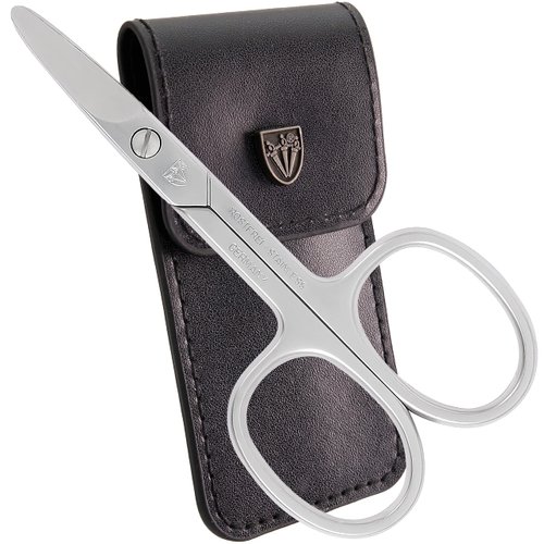 3 Swords Germany Solingen - brand quality STAINLESS STEEL INOX CURVED NAIL SCISSORS (1 PIECE) with round tips for DIABETICS - manicure pedicure - nail care by 3 Swords - Made in Germany