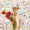 140 PCS Small Wildflower Floral Temporary Tattoos Birthday Party Decorations Supplies Favors Spring Flower Bouquets Decor Tattoo Stickers Gifts For Game Boys Girls Classroom School Prizes Reward