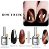 Vishine 9D Cat Eye Brown Gel Nail Polish with Magnet Galaxy Cateye Chameleon Nail Gel Polish Manicure Soak Off UV Gel DIY Salon Home 16ml