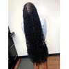 PEEKABOO Braiding Hair Bulk Deep Wave for No Weft 100% Unprocessed Brazilian Real Human Hair Extensions And 10A Deep Wavy Natural Black 24 inch for Two Bundles 100g(1 Bundle 50g) Micro Braiding Hair
