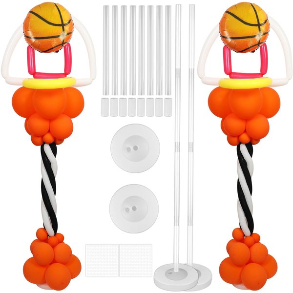 Chunnin 86Pcs Basketball Party Decorations Basketball Theme Balloon Arch Kit Basketball Birthday Party Balloons Bulk Sports Orange Black Balloons Stand Kit Decor for Boys Kids Birthday Party Supplies
