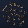 ROFIBUT Gold Letters Nail Charms 3D Alloy English Alphabet Stud Nail Diamonds with Rhinestones Design Letter Capital Nail Gems for Women Girls Acrylic Nails Decoration Supplies Making Crafts 26Pcs