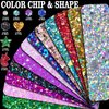 Holographic Chunky Glitter 50g Silver+50g Gold Body Glitter with Multi-Shapes 100g/3.52oz Sparkle Glitter for Body Face Eye Hair Makeup Glitter for Resin Project+Quick Dry Makeup Glue