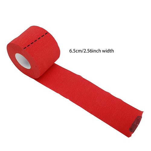 LJJCSFF 1 Roll Disposable Barber Paper Neck Strips Haircutting Neck Tape Barber Neck Bands Neck Tissue Paper for Barbers Neck Wrap Red