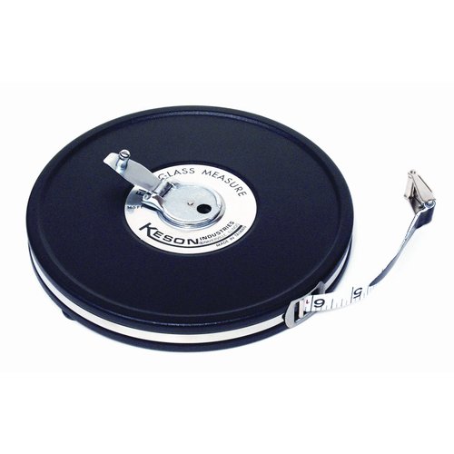 Keson MC18M50 Closed Metal Housing Fiberglass Measuring Tape (Graduations: ft., in., 1/8 & m, cm, 2mm), 15M/50-Foot