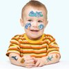 Animal Face Tattoos Stickers for Kids Temporary Fake Paint Tattoos 12 Sheets, Water Transfer Birthday Party Supplies Festival Favors Makeup Skin Decor for Girl Boy