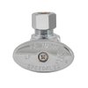 Eastman 3/8 Inch OD x 5/8 Inch OD (1/2 Inch Nom.) Quarter Turn Angle Stop Valve, Brass Plumbing Fitting, Chrome, 10738LF