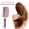 KTKUDY Detangling Hair Brush - Boar Bristle & Tangle-Free Design for Kids, Women, and Men - Perfect for Wet and Dry Hair - Smooth, Magical Pain-Free Styling (Pink)