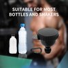 Protein Powder Container to Go Funnel 2 Pack Keychain for Shaker Cup Water Bottle Funnel for Gym Powders. (Funnel with Keychain)
