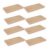ESSAJOY Wooden Domino Trays/Racks Set of 8 Mexican Train Domino Trays/Racks Double 12 Tiles Holders Rack Domino Tiles Holders Domino Wood Holder【 Dominoes not Included】
