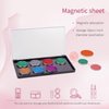 AJLTPA Magnetic Makeup Palette with Frosted Clear Top, 5 Pack Empty Eyeshadow Palettes depots Travel Storage Box for DIY Cosmetics Bronzer Highlights Powder (Small Palette - 5.5" x 3.1")