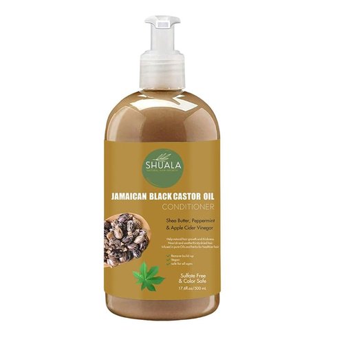 SHUALA Jamaican Black Castor Oil Reparative Hair Conditioner, Deep Conditioner for Hair Growth, Softens, Detangles and Frizz Controls Hair Products, Scalp Conditioner for Damaged Dry Hair, (17.6fl.oz)