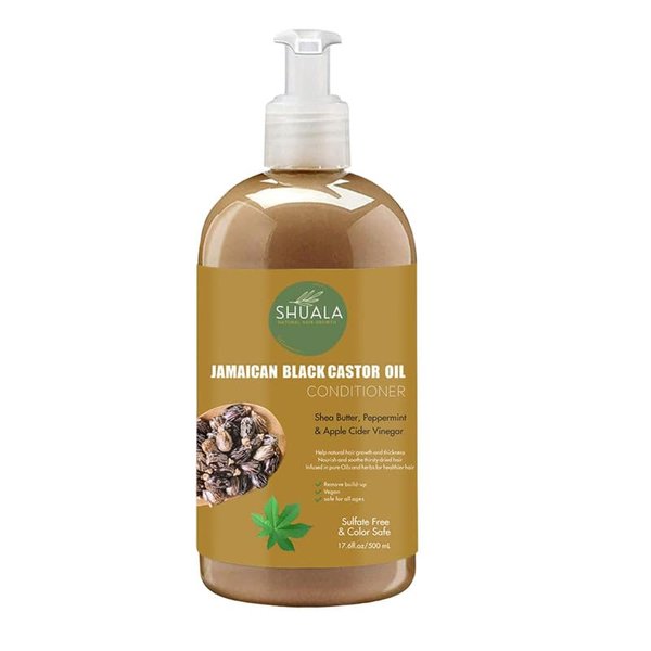 SHUALA Jamaican Black Castor Oil Reparative Hair Conditioner, Deep Conditioner for Hair Growth, Softens, Detangles and Frizz Controls Hair Products, Scalp Conditioner for Damaged Dry Hair, (17.6fl.oz)