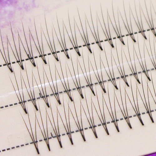 Scala Thickness 0.1mm C Curl 3 Root 90PCS Individual Lashes Black False Eyelash Natural Long Cluster Extension Makeup Beauty Health Makeup Fake Eyelashes (9mm)