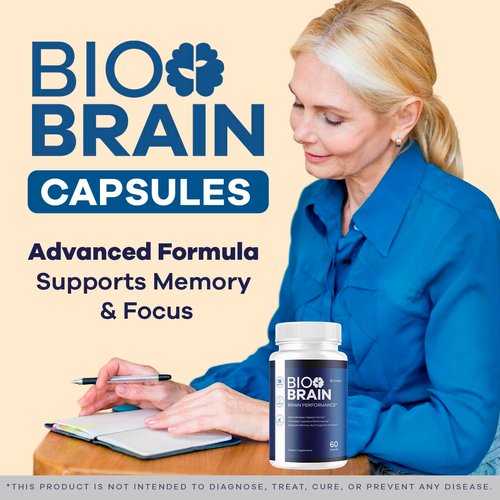 (5 Pack) Bio Brain Capsules - Official BioBrain Supplement Pills Daily Support Brain & Memory Focus All Natural Advanced Premium Formula for Overall Health & Wellness, 300 Capsules for 5 Months