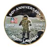 American Coin Treasures Moon Landing Eisenhower Bicentennial Dollar Coin Money Clip | 50th Anniversary Coin Layered In Gold | Holds Currency, Credit and Business Cards |Certificate of Authenticity