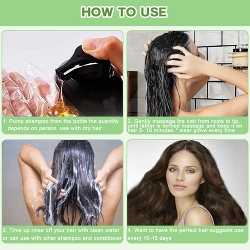 Zixsirp Hair Dye Shampoo for Gray Hair, Hair Color Shampoo for Women Men Gray Coverage, Herbal Ingredients 3 in 1 Hair Dye 500ml (Dark Brown)