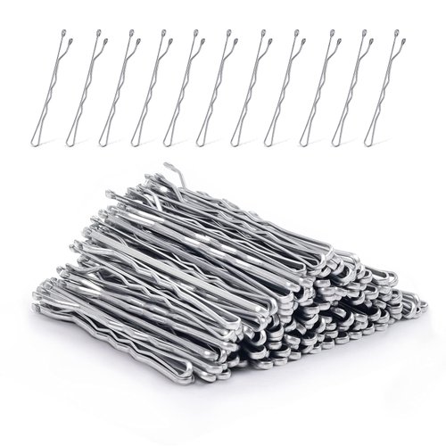 MORGLES Silver Bobby Pins, 120Pcs 2Inch Bobby Pins for Gray Hair with Box Hair Pins for Women, Silver
