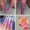 Punk Style Pink Gun Nail Charms 10PCS - 3D Metal Nail Decorations with Crystal Rhinestones for Acrylic Nails