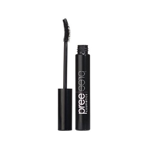 Luxury Waterproof Black Mascara, 4-in-1 formula with ergonomic brush to lengthen, curl, volumize eye lashes for all day wear by Pree Cosmetics