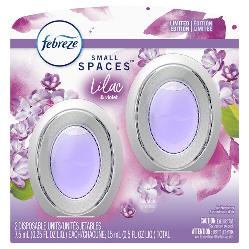 Febreze Small Spaces Air Freshener, Lilac & Violet, 2 Ct