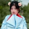 2 Pcs Flower Chinese Tassel Hair Stick Silk Artificial Blossom Hair Pins Japanese Hanfu Hair Chopsticks Retro Floral Crystal Pearl Wedding Headpiece Brides Hair Styling Accessories for Long Hair Women