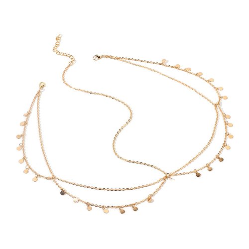 Honbay Metal Gold Sequins Head Chain Headchain Festival Party Halloween Prom Costume Hair Accessories Alloy Fashion Headbands Headpieces