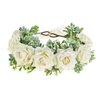 Vividsun Women Flower Crown Floral Headpiece Festival Wedding Hair Wreath Floral Crown (White)