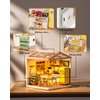 Rowood Miniature House Kit,DIY Plastic Mini Dollhouse Kit to Build for Adults,Adult Craft Kits Teen Girl Gifts on Birthday Christmas-Happy Meals Kitchen