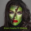 Go Ho Dark Green Face Body Paint Stick,Water Based Washable Green Face Paint Stick,Full-coverage Cream Green Body Paint for Halloween Cosplay SFX Witch Hulk Makeup,St Patricks Day Accessories