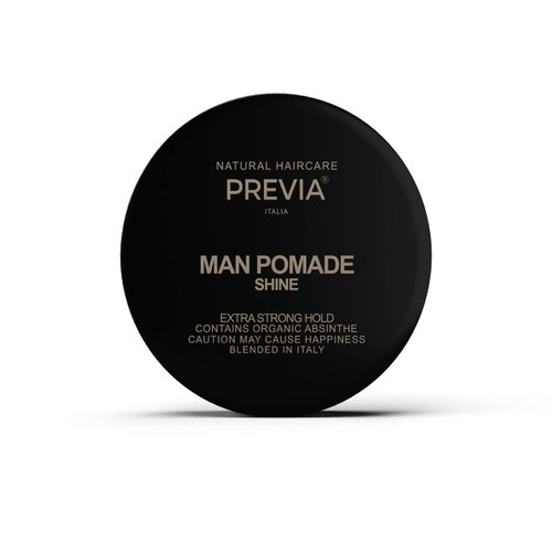 PREVIA Man Pomade - Shine Styling Cream for Natural Hold (3.38 oz), Molding Hair Paste with Organ...
