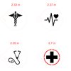 Medical Symbols Cookie Stencil Set C992 By Designer Stencils Beige/Semi-Transparent, 2.5 x 2.5