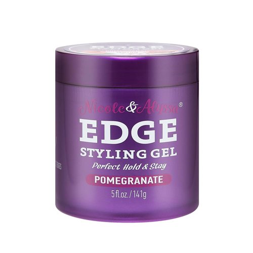 Nicole & Alyssa - Edge Control Gel 5oz - Pomegranate Extract, Long-Lasting Hold, No-Flake Formula, Sleek Finish
