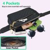 Fanny Packs for Women,Fashionable Crossbody Belt Bags Waist Pack for Teen Girls,Bum Hip Bag for Travel Hiking Cycling Running,Easy Carry Any Phone,Wallet (Black)