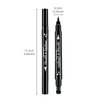 LAMUSELAND Eyeliner Stamp Wingliner, Waterproof Smudgeproof Liquid Eye Liner Gel Pen Set, Long Lasting Heart Black Thin Double Ended Pencil Makeup Tools for Women (D Heart)