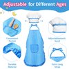 Kids Cooking and Baking Set,11 Pcs Kids Aprons for Girls,Chef Costume Set,Includes Kids Apron and Chef Hat,Mitt & Cooking Cutters,Toddler Chef Role Play Cooking Toys Gifts for Girls Ages 3-8 (Blue)