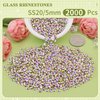 2000PCS SS20/5mm Crystal Rhinestones (Crystal AB), Bedazzling Flatback Glass Rhinestones for Crafting DIY Nail Art Makeup Decoration, Gems Diomand Charms for Tumbler Shoes Clothing Mug