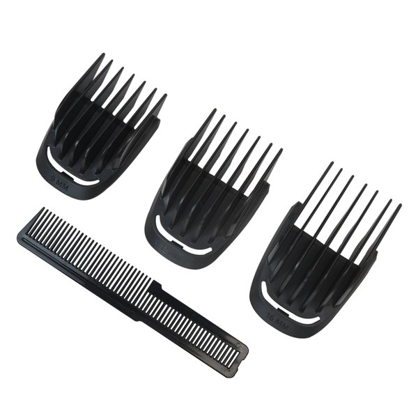 GRABOTE Replacement 3 Piece Set (9mm 12mm 16mm) Haircut Blade Guards w/Beard Comb for Philips Norelco Multigroom MG7785 MG7790 MG7791 MG7796 MG9730