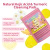 Turmeric Cleansing Pads,Deep Cleansing Helps Balance Skin Turmeric Glow Wash Facial Exfoliating Scrub Sponges.(40 Pcs) ﻿