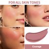 FV Liquid Blush, Long Lasting & Blendable Cream Blush for Cheeks, High Pigmented Dewy Blush Makeup, Buildable Face Blushes for Healthy Natural Finish (Courage)